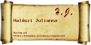 Halászi Julianna névjegykártya