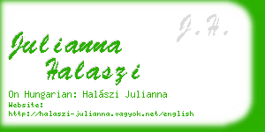 julianna halaszi business card